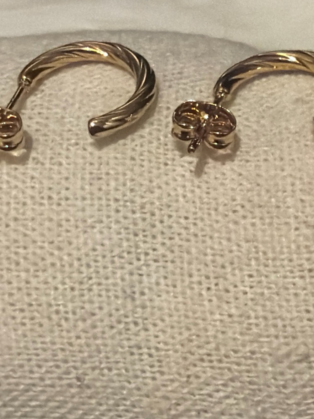 18k gold plated stainless steel Gold-Tone Twisted Hoop Earrings - Women Jewelry